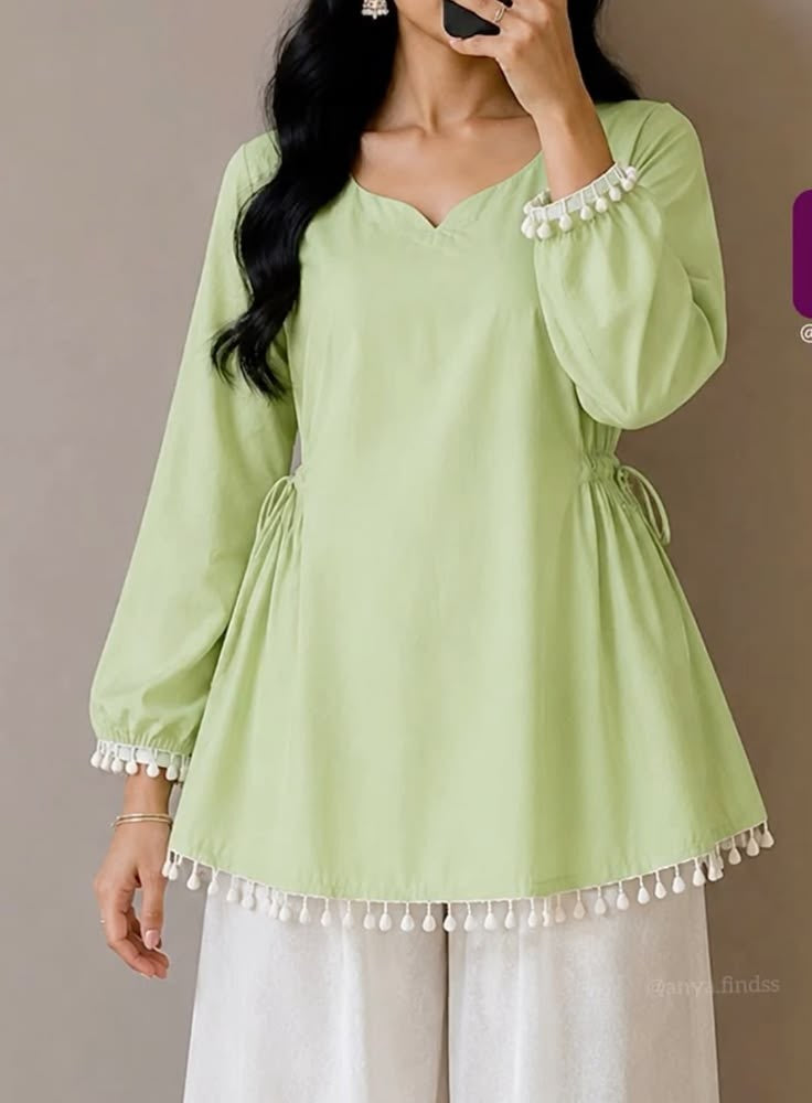 BALLOON SLEEVE SHORT KURTI